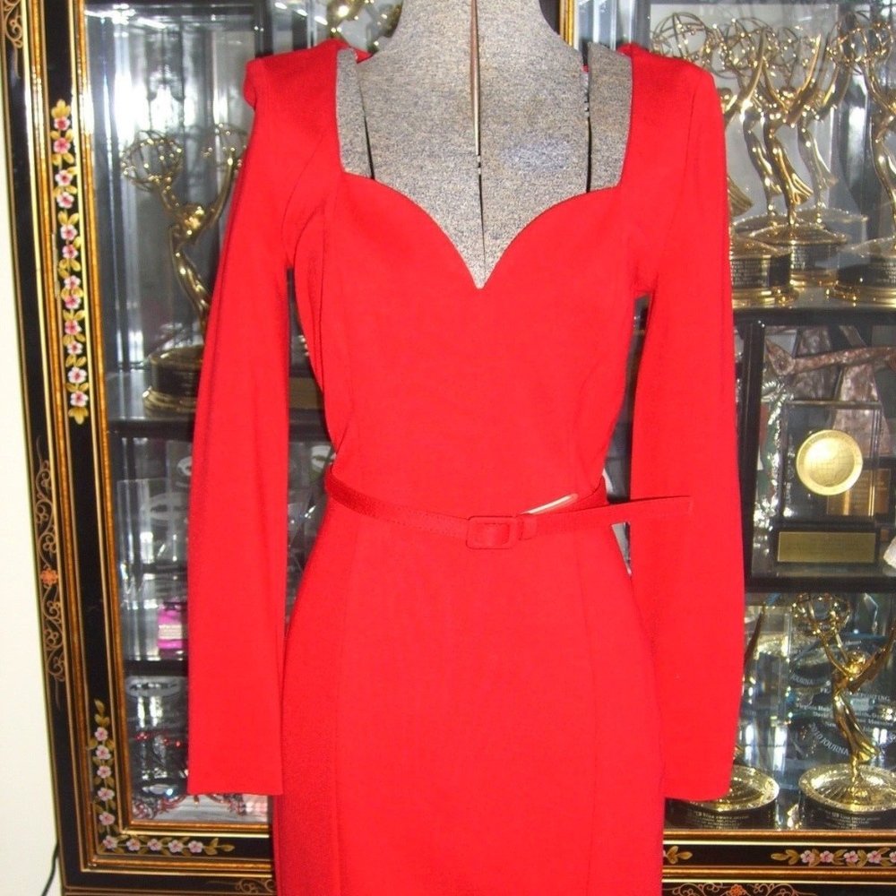 BANANA REPUBLIC L'WREN SCOTT RED SWEETHEART DRESS 4
